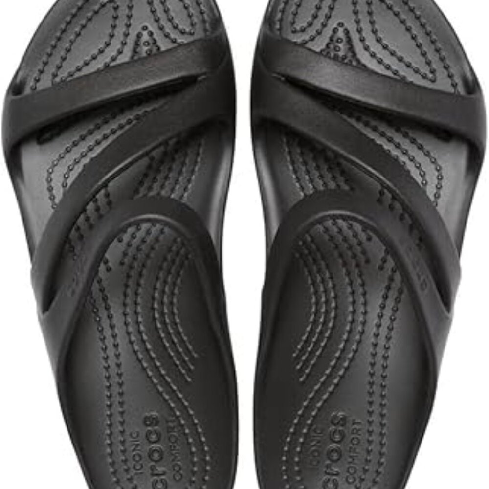 Croc’s Women’s Kadee II Strappy Slide Sandals Black Size 7 W